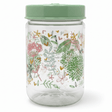 Glass Storage Jar with Mint Green Lid | Floral Print Kitchen Canister | 640ml || - Al Kabayel Discount CentreGlass Storage Jar with Mint Green Lid | Floral Print Kitchen Canister | 640ml ||Jars & Food SaversAKDCAl Kabayel Discount Centre