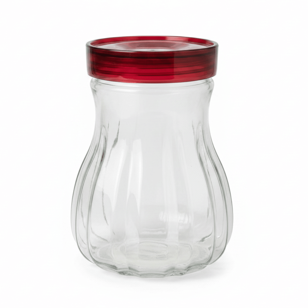 Glass Storage Jar with Red Lid 14×10cm / 18×10cm / 20×10cm - Al Kabayel Discount CentreGlass Storage Jar with Red Lid 14×10cm / 18×10cm / 20×10cmJars & Food SaversAKDCAl Kabayel Discount Centre