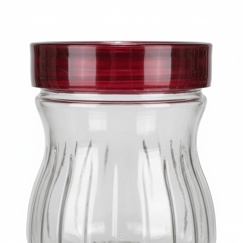 Glass Storage Jar with Red Lid 14×10cm / 18×10cm / 20×10cm - Al Kabayel Discount CentreGlass Storage Jar with Red Lid 14×10cm / 18×10cm / 20×10cmJars & Food SaversAKDCAl Kabayel Discount Centre