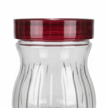 Glass Storage Jar with Red Lid 14×10cm / 18×10cm / 20×10cm - Al Kabayel Discount CentreGlass Storage Jar with Red Lid 14×10cm / 18×10cm / 20×10cmJars & Food SaversAKDCAl Kabayel Discount Centre