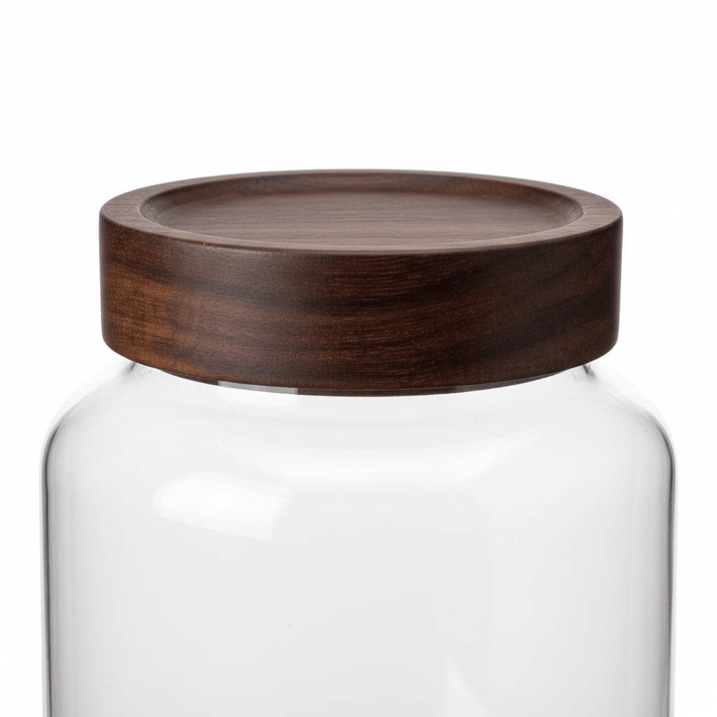 Glass Storage Jar with Wooden Lid - 20×10cm / 25×10cm / 30×10cm - Al Kabayel Discount CentreGlass Storage Jar with Wooden Lid - 20×10cm / 25×10cm / 30×10cmJars & Food SaversAKDCAl Kabayel Discount Centre