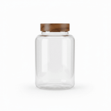 Glass Storage Jar with Wooden Lid - 20×10cm / 25×10cm / 30×10cm - Al Kabayel Discount CentreGlass Storage Jar with Wooden Lid - 20×10cm / 25×10cm / 30×10cmJars & Food SaversAKDCAl Kabayel Discount Centre
