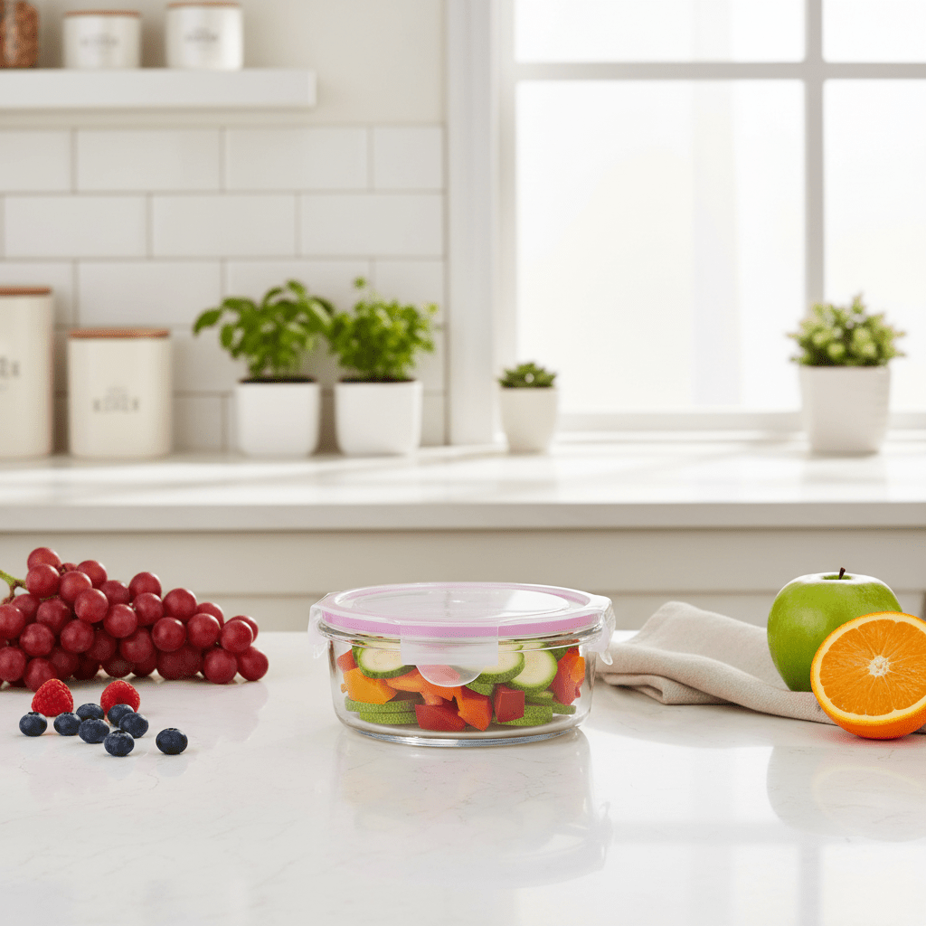 Glasslock Round Glass Food Storage Container with Secure Locking Airtight Lid – Microwave Safe Glass – 720 ml - Al Kabayel Discount CentreGlasslock Round Glass Food Storage Container with Secure Locking Airtight Lid – Microwave Safe Glass – 720 mlFood ContainersGLASSLOCKAl Kabayel Discount Centre