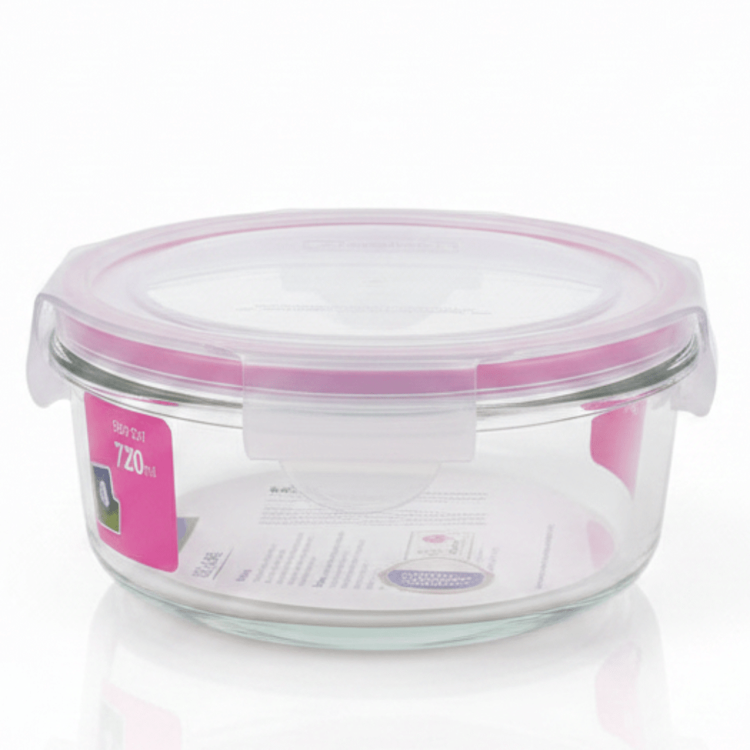 Glasslock Round Glass Food Storage Container with Secure Locking Airtight Lid – Microwave Safe Glass – 720 ml - Al Kabayel Discount CentreGlasslock Round Glass Food Storage Container with Secure Locking Airtight Lid – Microwave Safe Glass – 720 mlFood ContainersGLASSLOCKAl Kabayel Discount Centre