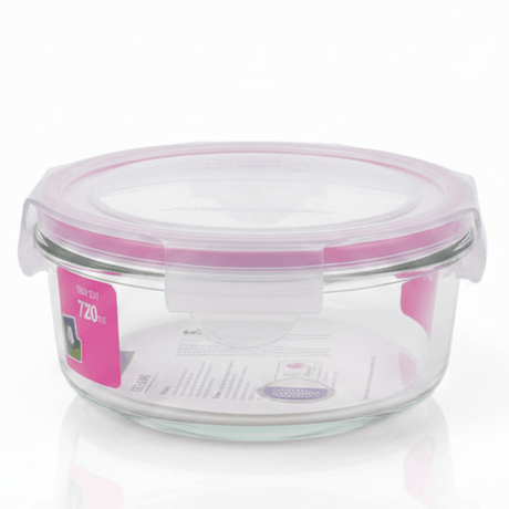 Glasslock Round Glass Food Storage Container with Secure Locking Airtight Lid – Microwave Safe Glass – 720 ml - Al Kabayel Discount CentreGlasslock Round Glass Food Storage Container with Secure Locking Airtight Lid – Microwave Safe Glass – 720 mlFood ContainersGLASSLOCKAl Kabayel Discount Centre