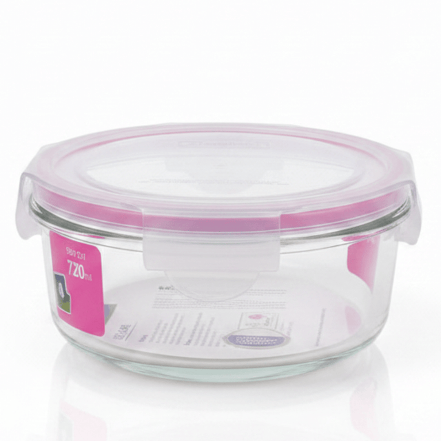 Glasslock Round Glass Food Storage Container with Secure Locking Airtight Lid – Microwave Safe Glass – 720 ml - Al Kabayel Discount CentreGlasslock Round Glass Food Storage Container with Secure Locking Airtight Lid – Microwave Safe Glass – 720 mlFood ContainersGLASSLOCKAl Kabayel Discount Centre