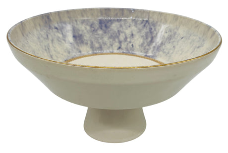 Glore Ceramic Footed Candy Bowl 24cm*13cm, White - Blue - Al Kabayel Discount CentreGlore Ceramic Footed Candy Bowl 24cm*13cm, White - BlueBowlsGLOREAl Kabayel Discount Centre