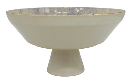 Glore Ceramic Footed Candy Bowl 24cm*13cm, White - Blue - Al Kabayel Discount CentreGlore Ceramic Footed Candy Bowl 24cm*13cm, White - BlueBowlsGLOREAl Kabayel Discount Centre