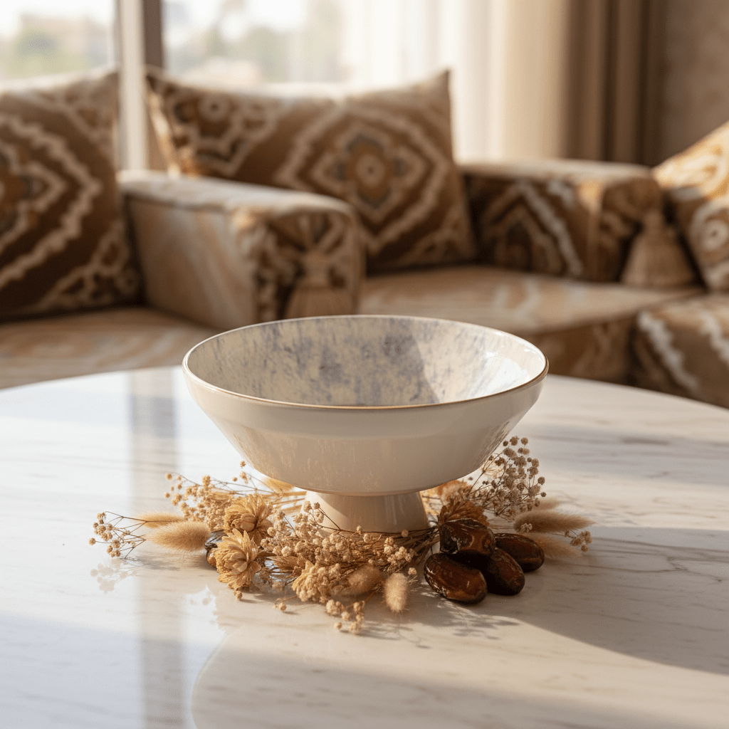 Glore Elegant Cream Ceramic Footed Candy Bowl with Blue Accent and Gold Rim Decorative Centerpiece Dish 24 cm - Al Kabayel Discount CentreGlore Elegant Cream Ceramic Footed Candy Bowl with Blue Accent and Gold Rim Decorative Centerpiece Dish 24 cmBowlsGLOREAl Kabayel Discount Centre