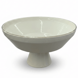Glore Elegant Round Cream Ceramic Footed Candy Bowl with Gold Rim Decorative Serving Dish 24 cm - Al Kabayel Discount CentreGlore Elegant Round Cream Ceramic Footed Candy Bowl with Gold Rim Decorative Serving Dish 24 cmBowlsGLOREAl Kabayel Discount Centre