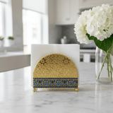 Gold & Blue Enamel Metal Napkin Holder with Geometric Pattern | Decorative Table Organiser | 10×13cm | Majlis & Fine Dining Décor - Al Kabayel Discount CentreGold & Blue Enamel Metal Napkin Holder with Geometric Pattern | Decorative Table Organiser | 10×13cm | Majlis & Fine Dining DécorOrganizers & AccessoriesAKDCAl Kabayel Discount Centre
