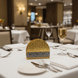 Gold & Blue Enamel Metal Napkin Holder with Geometric Pattern | Decorative Table Organiser | 10×13cm | Majlis & Fine Dining Décor - Al Kabayel Discount CentreGold & Blue Enamel Metal Napkin Holder with Geometric Pattern | Decorative Table Organiser | 10×13cm | Majlis & Fine Dining DécorOrganizers & AccessoriesAKDCAl Kabayel Discount Centre