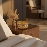 Gold & Blue Round Metal Candle Warmer | Arabesque Filigree Design | 14×6 cm | Luxury Home Fragrance Décor - Al Kabayel Discount CentreGold & Blue Round Metal Candle Warmer | Arabesque Filigree Design | 14×6 cm | Luxury Home Fragrance DécorOrganizers & AccessoriesAKDCAl Kabayel Discount Centre