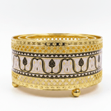 Gold & Blue Round Metal Candle Warmer | Arabesque Filigree Design | 14×6 cm | Luxury Home Fragrance Décor - Al Kabayel Discount CentreGold & Blue Round Metal Candle Warmer | Arabesque Filigree Design | 14×6 cm | Luxury Home Fragrance DécorOrganizers & AccessoriesAKDCAl Kabayel Discount Centre