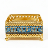 Gold & Blue Square Metal Candle Warmer | Ornate Filigree Design | 14×6cm | Luxury Home Décor Gift - Al Kabayel Discount CentreGold & Blue Square Metal Candle Warmer | Ornate Filigree Design | 14×6cm | Luxury Home Décor GiftOrganizers & AccessoriesAKDCAl Kabayel Discount Centre