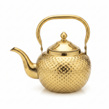 Gold Hammered Metal Tea Kettle 1.2 Litre | Traditional Arabic & Moroccan Style Tea Kettle | - Al Kabayel Discount CentreGold Hammered Metal Tea Kettle 1.2 Litre | Traditional Arabic & Moroccan Style Tea Kettle |Tea/Coffee PotsAKDCAl Kabayel Discount Centre