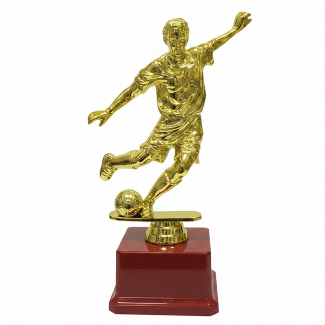Gold & Red Plastic Football Trophy — 25cm Ideal for Tournaments & Events - Al Kabayel Discount CentreGold & Red Plastic Football Trophy — 25cm Ideal for Tournaments & EventsSportsAKDCAl Kabayel Discount Centre