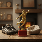 Gold & Red Plastic Football Trophy — 25cm Ideal for Tournaments & Events - Al Kabayel Discount CentreGold & Red Plastic Football Trophy — 25cm Ideal for Tournaments & EventsSportsAKDCAl Kabayel Discount Centre
