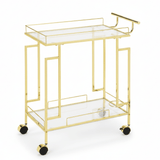 Gold Stainless Steel & Glass Serving Cart - 70×60×37 cm - Al Kabayel Discount CentreGold Stainless Steel & Glass Serving Cart - 70×60×37 cmOrganizers & AccessoriesAKDCAl Kabayel Discount Centre