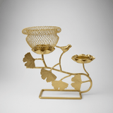 Golden Bird Nest Candle Holder | Dual Tealight Stand | Ginkgo Leaf Design | 22×20cm - Al Kabayel Discount CentreGolden Bird Nest Candle Holder | Dual Tealight Stand | Ginkgo Leaf Design | 22×20cmHome DécorAKDCAl Kabayel Discount Centre