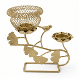 Golden Bird Nest Candle Holder | Dual Tealight Stand | Ginkgo Leaf Design | 22×20cm - Al Kabayel Discount CentreGolden Bird Nest Candle Holder | Dual Tealight Stand | Ginkgo Leaf Design | 22×20cmHome DécorAKDCAl Kabayel Discount Centre