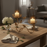 Golden Bird & Vine Double Candle Holder | Luxury Gold Metal Wire Centerpiece | 25×18cm - Al Kabayel Discount CentreGolden Bird & Vine Double Candle Holder | Luxury Gold Metal Wire Centerpiece | 25×18cmHome DécorAKDCAl Kabayel Discount Centre