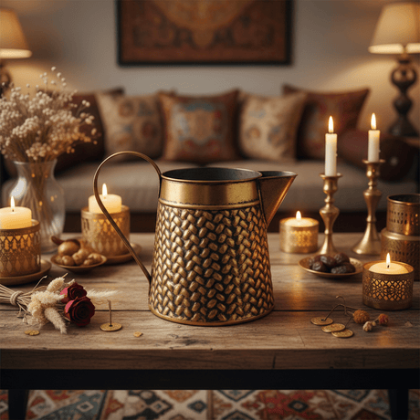Golden Brass Decorative Kettle | Woven Texture | 16.5 × 11 cm - Al Kabayel Discount CentreGolden Brass Decorative Kettle | Woven Texture | 16.5 × 11 cmHome Décor AccentsAKDCAl Kabayel Discount Centre