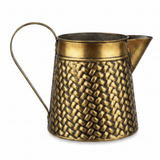 Golden Brass Decorative Kettle | Woven Texture | 16.5 × 11 cm - Al Kabayel Discount CentreGolden Brass Decorative Kettle | Woven Texture | 16.5 × 11 cmHome Décor AccentsAKDCAl Kabayel Discount Centre