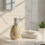 Golden Brushstroke Ceramic & Plastic Liquid Soap Dispenser – 400ml - Al Kabayel Discount CentreGolden Brushstroke Ceramic & Plastic Liquid Soap Dispenser – 400mlHolders & DispensersAKDCAl Kabayel Discount Centre