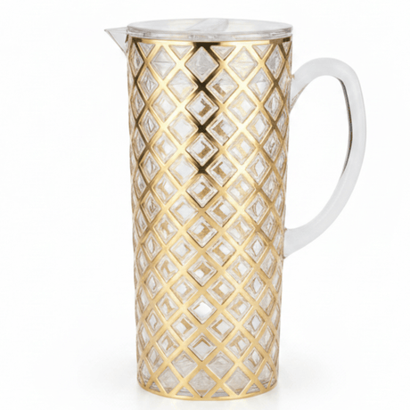 Golden Diamond Acrylic Jug — 1.5 Litre | Elegant Lattice Design - Al Kabayel Discount CentreGolden Diamond Acrylic Jug — 1.5 Litre | Elegant Lattice DesignJugsAKDCAl Kabayel Discount Centre
