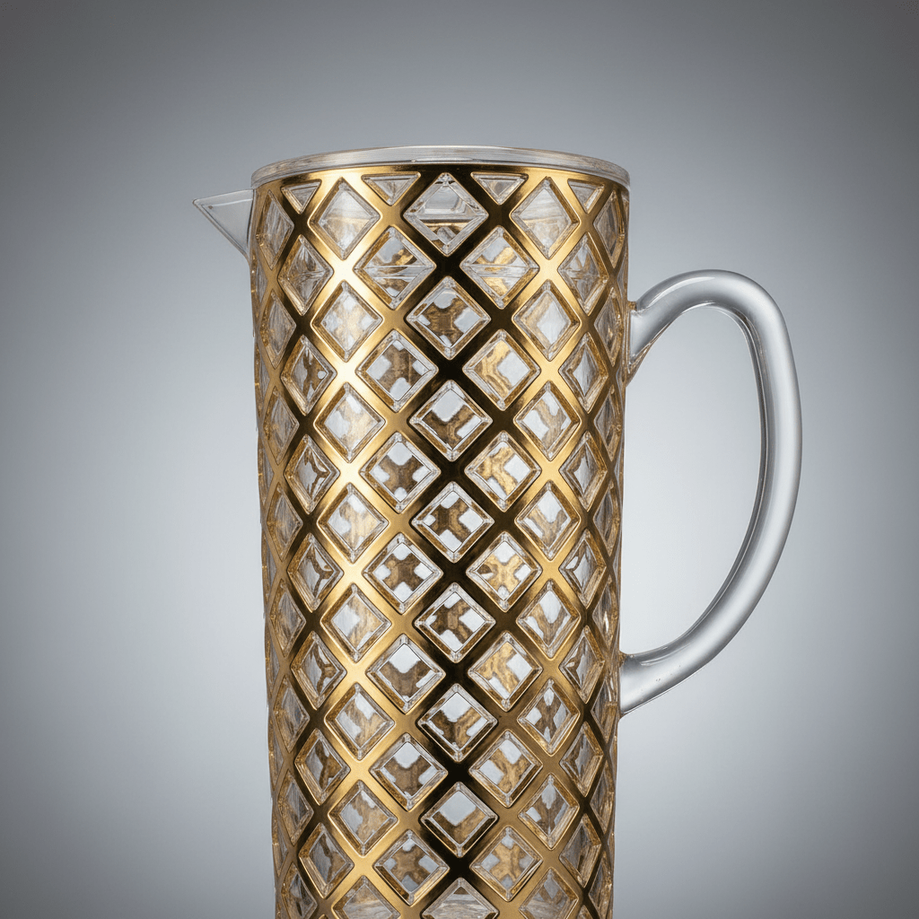 Golden Diamond Acrylic Jug — 1.5 Litre | Elegant Lattice Design - Al Kabayel Discount CentreGolden Diamond Acrylic Jug — 1.5 Litre | Elegant Lattice DesignJugsAKDCAl Kabayel Discount Centre