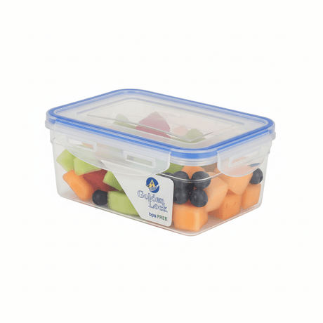Golden Lock Plastic Rectangular Food container 955ml - Blue&Transparent - Al Kabayel Discount CentreGolden Lock Plastic Rectangular Food container 955ml - Blue&TransparentFood ContainersGolden LockAl Kabayel Discount Centre