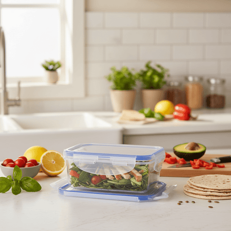 Golden Lock Plastic Rectangular Food container With Lid 350ml - Blue&Transparent - Al Kabayel Discount CentreGolden Lock Plastic Rectangular Food container With Lid 350ml - Blue&TransparentFood ContainersGolden LockAl Kabayel Discount Centre
