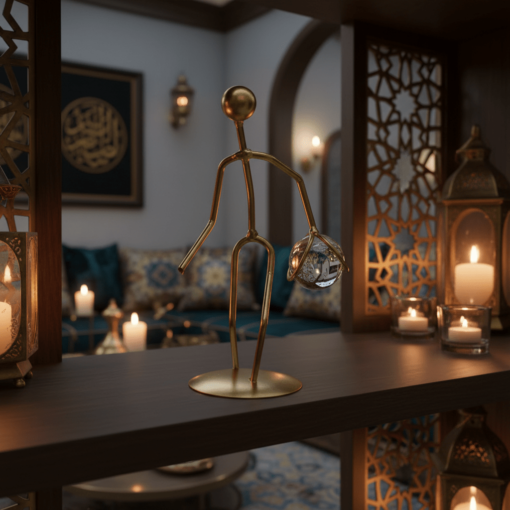Golden Metal Décor Figure — Crystal Ball Sculpture | 20cm - Al Kabayel Discount CentreGolden Metal Décor Figure — Crystal Ball Sculpture | 20cmHome DécorAKDCAl Kabayel Discount Centre