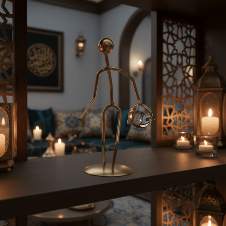 Golden Metal Décor Figure — Crystal Ball Sculpture | 20cm - Al Kabayel Discount CentreGolden Metal Décor Figure — Crystal Ball Sculpture | 20cmHome DécorAKDCAl Kabayel Discount Centre