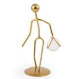 Golden Metal Décor Figure — Crystal Ball Sculpture | 20cm - Al Kabayel Discount CentreGolden Metal Décor Figure — Crystal Ball Sculpture | 20cmHome DécorAKDCAl Kabayel Discount Centre