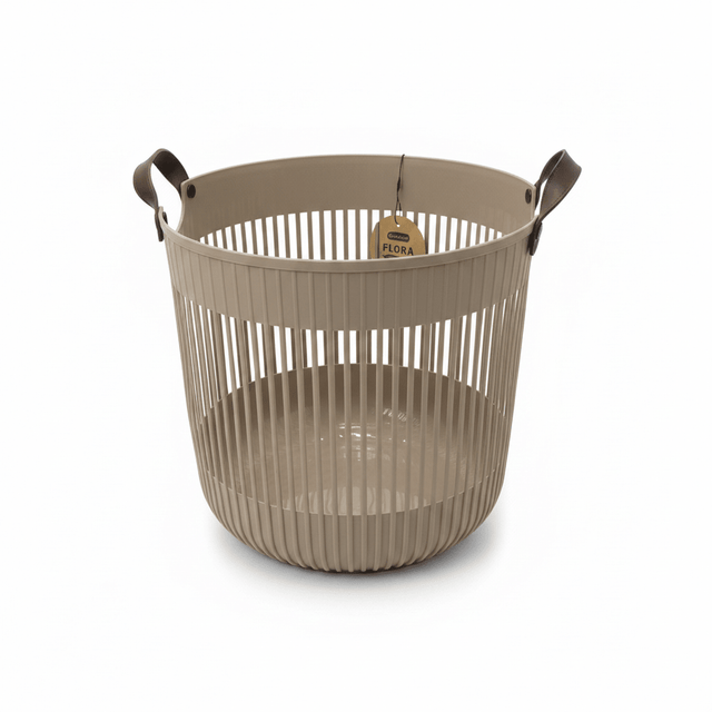 Goldplast Flora Laundry Basket – 40×40 cm - Taupe / Light Brown - Al Kabayel Discount CentreGoldplast Flora Laundry Basket – 40×40 cm - Taupe / Light BrownOrganizers & AccessoriesGOLDPLASTAl Kabayel Discount Centre