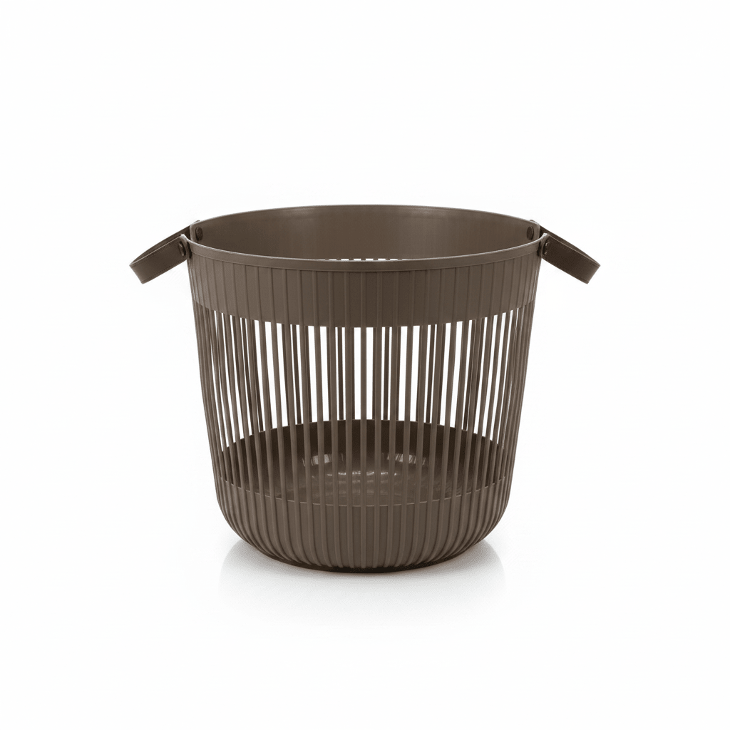 Goldplast Flora Laundry Basket – 40×40 cm - Taupe / Light Brown - Al Kabayel Discount CentreGoldplast Flora Laundry Basket – 40×40 cm - Taupe / Light BrownOrganizers & AccessoriesGOLDPLASTAl Kabayel Discount Centre