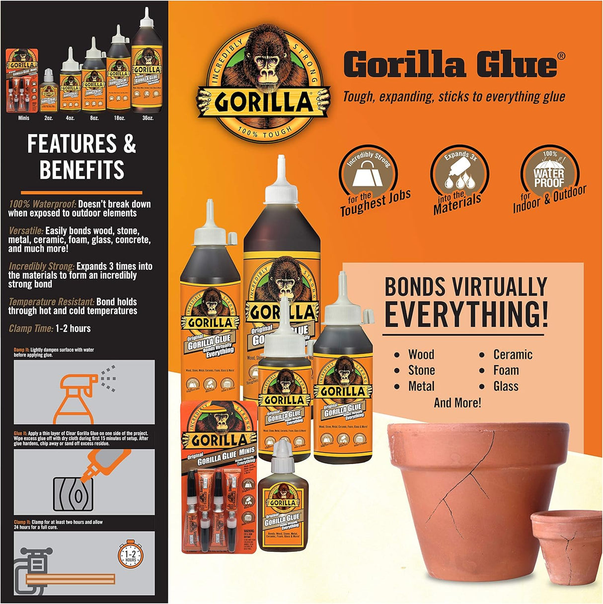Gorilla 2 oz Original Gorilla Glue – Waterproof, Strong Bond (Brown) - Al Kabayel Discount CentreGorilla 2 oz Original Gorilla Glue – Waterproof, Strong Bond (Brown)GlueGORILLAAl Kabayel Discount Centre