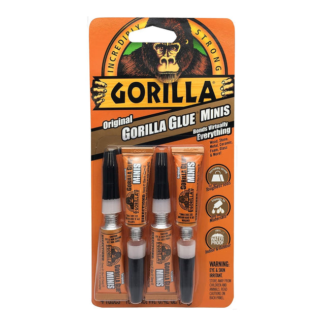 Gorilla Original Glue Mini Tubes – 4 Pack, 3g Each, Brown Waterproof Formula - Al Kabayel Discount CentreGorilla Original Glue Mini Tubes – 4 Pack, 3g Each, Brown Waterproof FormulaGlueGORILLAAl Kabayel Discount Centre