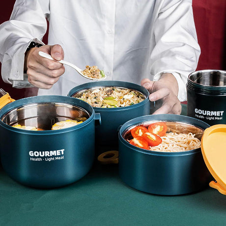 GOURMET Double Layer Lunch Box 1 Liter, Blue/Yellow - Al Kabayel Discount CentreGOURMET Double Layer Lunch Box 1 Liter, Blue/YellowFood ContainersGOURMETAl Kabayel Discount Centre