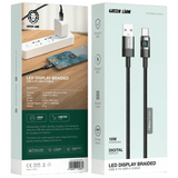 Green Lion 18W Led Display Braided 1M Cable Usb - A To Type - C 18W - Black - Al Kabayel Discount CentreGreen Lion 18W Led Display Braided 1M Cable Usb - A To Type - C 18W - BlackCords & AdaptersGREEN LIONAl Kabayel Discount Centre