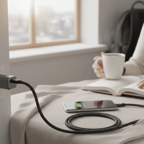 Green Lion 2 - in - 2 Braided Fast Charging Cable, USB - C/USB - A to USB - C/Lightning, 65W Charging, 480Mbps Data Transfer, Durable Cable with Zinc Alloy Shell for iPhone, Android, Laptop, 2 Meter - Black - Al Kabayel Discount CentreGreen Lion 2 - in - 2 Braided Fast Charging Cable, USB - C/USB - A to USB - C/Lightning, 65W Charging, 480Mbps Data Transfer, Durable Cable with Zinc Alloy Shell for iPhone, Android, Laptop, 2 Meter - BlackCords & AdaptersGREEN LIONAl Kabayel Discount Centre