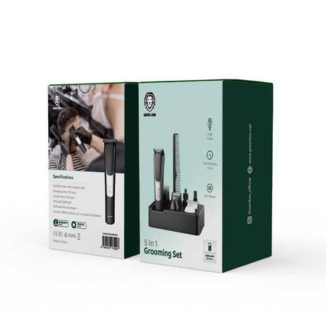 GREEN LION 5 in 1 Gooming Set, 1.5 hour Working Time, LED Display - Al Kabayel Discount CentreGREEN LION 5 in 1 Gooming Set, 1.5 hour Working Time, LED DisplayPersonal Care & Styling ToolsGREEN LIONAl Kabayel Discount Centre