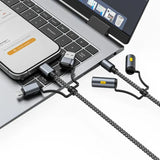 Green Lion 6 in 1 Cable Charging, Led Light, Ignition, 1.2m Woven Cable, 480Mbps Transfer Speed, PD60W Fast Charging - Gray - Al Kabayel Discount CentreGreen Lion 6 in 1 Cable Charging, Led Light, Ignition, 1.2m Woven Cable, 480Mbps Transfer Speed, PD60W Fast Charging - GrayCords & AdaptersGREEN LIONAl Kabayel Discount Centre