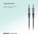 GREEN LION AUX to AUX Braided Cable 1meter - Black - Al Kabayel Discount CentreGREEN LION AUX to AUX Braided Cable 1meter - BlackCords & AdaptersGREEN LIONAl Kabayel Discount Centre