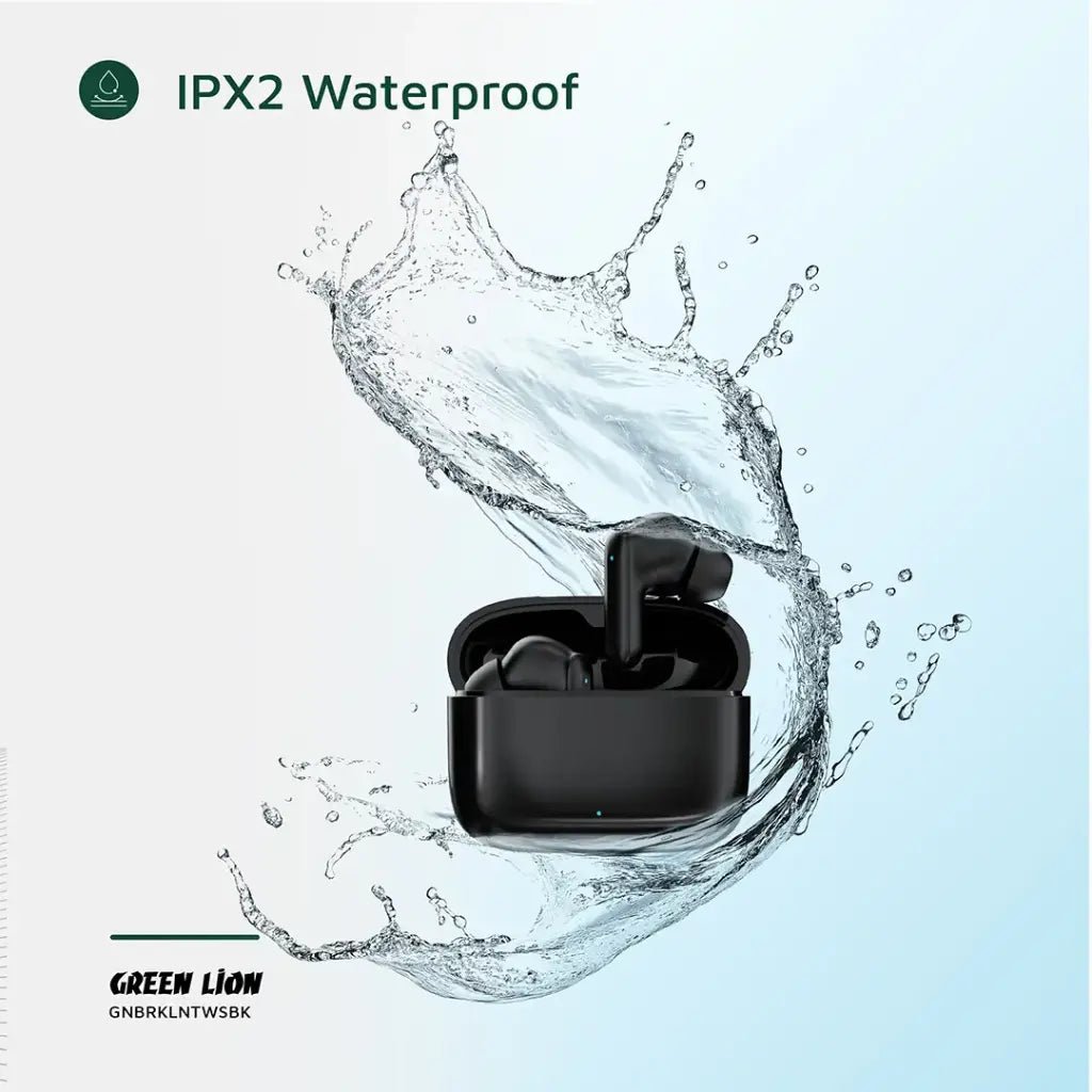 Green Lion Brooklyn True Wireless Earbuds with Voice Assistant, 4 Hours Playtime, Built - in Microphone, HiFi Sound, Touch Control, Dual - Mic - Black - Al Kabayel Discount CentreGreen Lion Brooklyn True Wireless Earbuds with Voice Assistant, 4 Hours Playtime, Built - in Microphone, HiFi Sound, Touch Control, Dual - Mic - BlackElectronic AppliancesGREEN LIONAl Kabayel Discount Centre