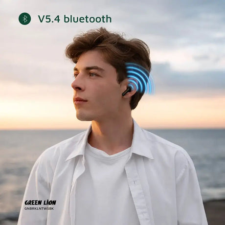Green Lion Brooklyn True Wireless Earbuds with Voice Assistant, 4 Hours Playtime, Built - in Microphone, HiFi Sound, Touch Control, Dual - Mic - Black - Al Kabayel Discount CentreGreen Lion Brooklyn True Wireless Earbuds with Voice Assistant, 4 Hours Playtime, Built - in Microphone, HiFi Sound, Touch Control, Dual - Mic - BlackElectronic AppliancesGREEN LIONAl Kabayel Discount Centre