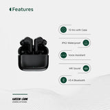 Green Lion Brooklyn True Wireless Earbuds with Voice Assistant, 4 Hours Playtime, Built - in Microphone, HiFi Sound, Touch Control, Dual - Mic - Black - Al Kabayel Discount CentreGreen Lion Brooklyn True Wireless Earbuds with Voice Assistant, 4 Hours Playtime, Built - in Microphone, HiFi Sound, Touch Control, Dual - Mic - BlackElectronic AppliancesGREEN LIONAl Kabayel Discount Centre