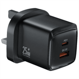 Green Lion G - Charge Series Dual Port Wall Charger 25W UK Plug with 1m USB - C to Lightning Cable, QC3.0 18W - Black - Al Kabayel Discount CentreGreen Lion G - Charge Series Dual Port Wall Charger 25W UK Plug with 1m USB - C to Lightning Cable, QC3.0 18W - BlackCords & AdaptersGREEN LIONAl Kabayel Discount Centre